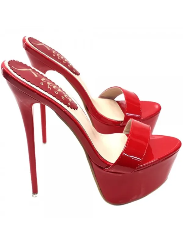 Kiara Shoes ZOCCOLI ROSSI TACCO 17 CM... Rosso Online