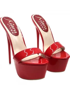 Kiara Shoes ZOCCOLI ROSSI TACCO 17 CM... Rosso Online