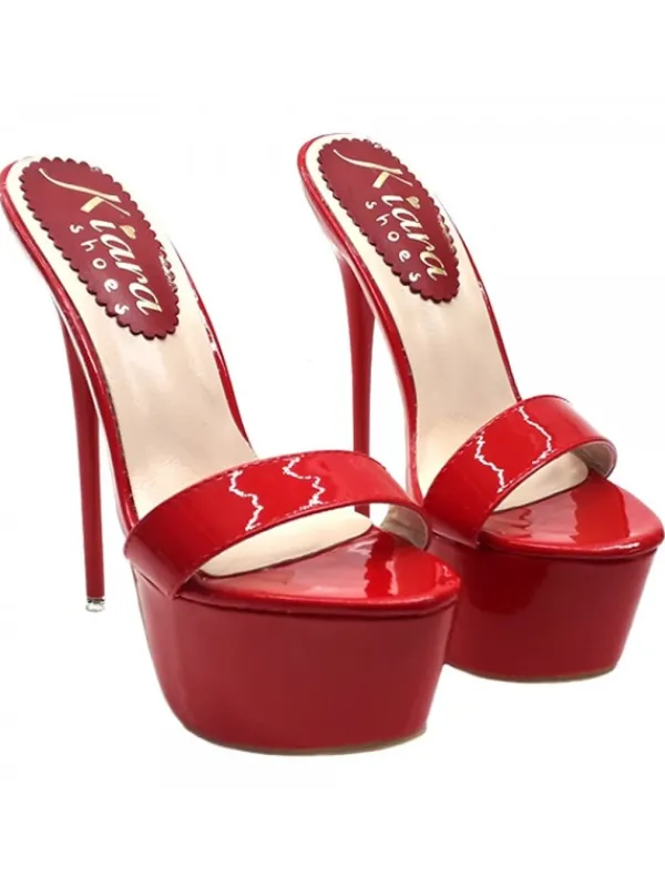 Kiara Shoes ZOCCOLI ROSSI TACCO 17 CM... Rosso Online