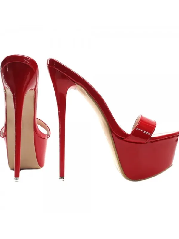 Kiara Shoes ZOCCOLI ROSSI TACCO 17 CM... Rosso Online