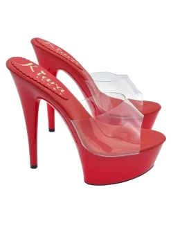 Kiara Shoes ZOCCOLI ROSSI TRASPARENTI... Rosso Discount