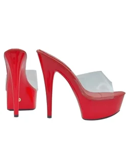 Kiara Shoes ZOCCOLI ROSSI TRASPARENTI... Rosso Discount