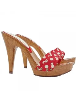 Kiara Shoes ZOCCOLI POIS TACCO 11 Rosso New