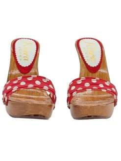 Kiara Shoes ZOCCOLI POIS TACCO 11 Rosso New