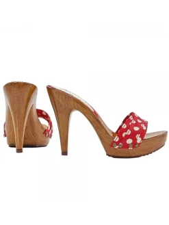 Kiara Shoes ZOCCOLI POIS TACCO 11 Rosso New