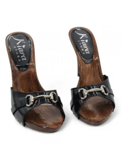 Kiara Shoes Zoccoli sexy in vernice... Nero Clearance