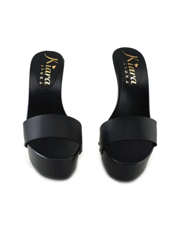 Kiara Shoes ZOCCOLI SEXY NERI CON TACCO... Nero Sale
