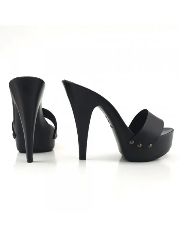 Kiara Shoes ZOCCOLI SEXY NERI CON TACCO... Nero Sale