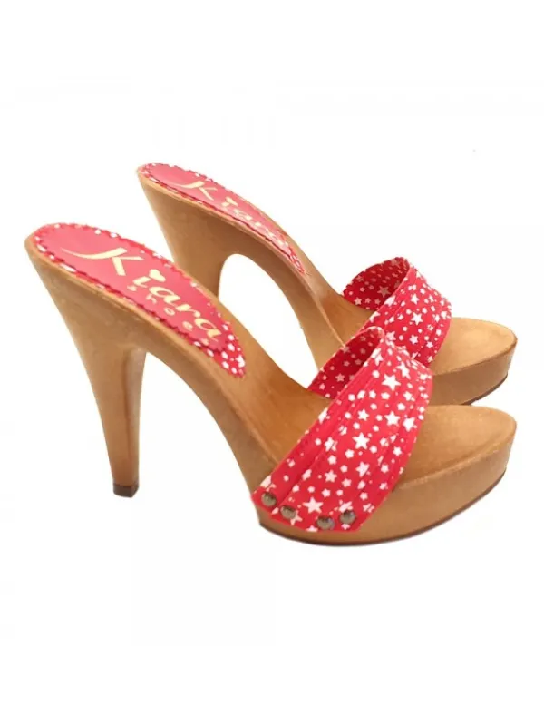 Kiara Shoes ZOCCOLI STELLATI CHRISTMAS... Rosso