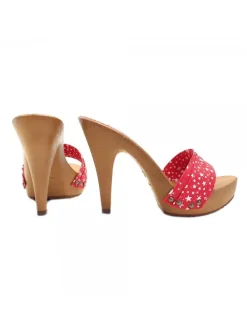 Kiara Shoes ZOCCOLI STELLATI CHRISTMAS... Rosso