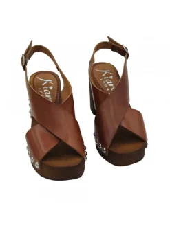 Kiara Shoes ZOCCOLI TACCO LARGO ALTO 9... Marrone Hot