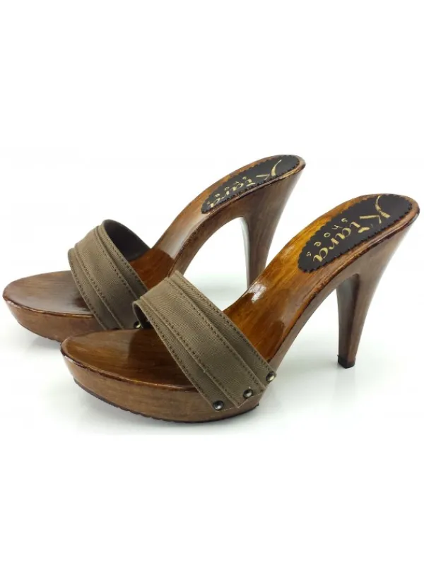 Kiara Shoes ZOCCOLI -Tacco 11 cm Taupe New