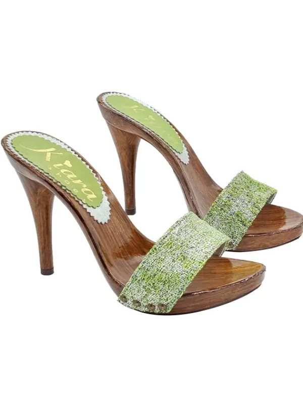 Kiara Shoes ZOCCOLI TWEED ... Verde Hot