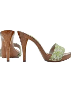 Kiara Shoes ZOCCOLI TWEED ... Verde Hot