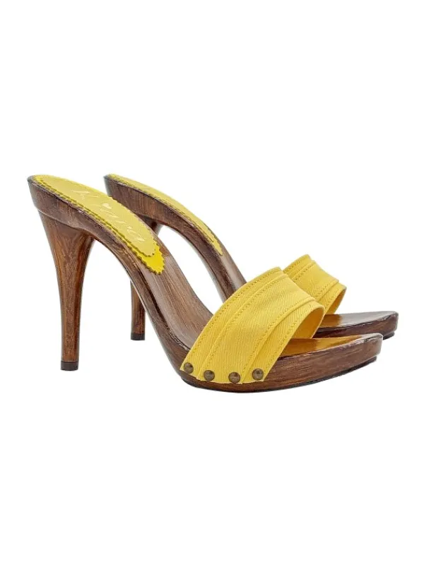 Kiara Shoes ZOCCOLI VARI COLORI tacco... Nero Clearance