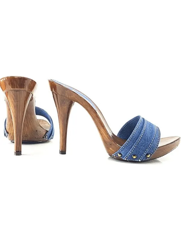 Kiara Shoes ZOCCOLI VARI COLORI tacco... Nero Clearance