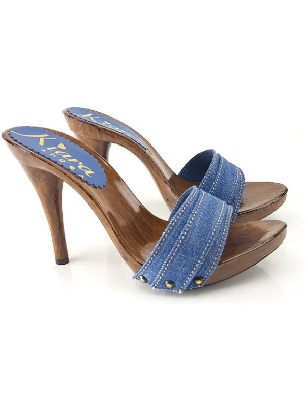 Kiara Shoes ZOCCOLI VARI COLORI tacco... Nero Clearance