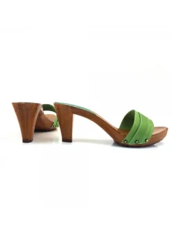 Kiara Shoes ZOCCOLI VERDI COMODI TACCO 8 Verde Outlet
