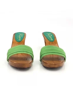 Kiara Shoes ZOCCOLI VERDI COMODI TACCO 8 Verde Outlet