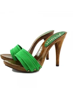 Kiara Shoes ZOCCOLI VERDI TACCO 12 Verde Online