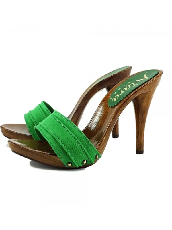 Kiara Shoes ZOCCOLI VERDI TACCO 12 Verde Online