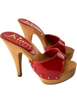 Kiara Shoes ZOCCOLI VERNICE TACCO... Rosso Sale
