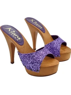 Kiara Shoes ZOCCOLI GLITTER... VIOLA Hot