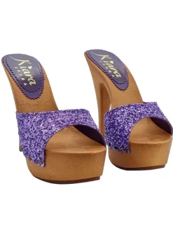 Kiara Shoes ZOCCOLI GLITTER... VIOLA Hot