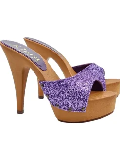 Kiara Shoes ZOCCOLI GLITTER... VIOLA Hot