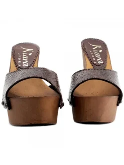 Kiara Shoes ZOCCOLI ZEPPA PITONE PITONEMARRONE Discount