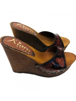 Kiara Shoes ZOCCOLI ZEPPA PITONE NOCCIOLA Best