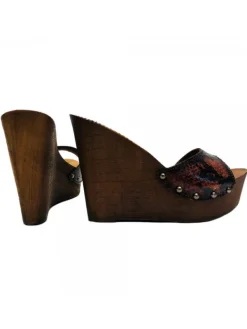 Kiara Shoes ZOCCOLI ZEPPA PITONE NOCCIOLA Best
