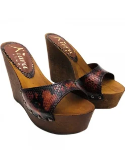 Kiara Shoes ZOCCOLI ZEPPA PITONE NOCCIOLA Best