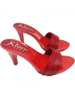 Kiara Shoes ZOCCOLO CON DOPPIA FASCIA... Rosso Outlet