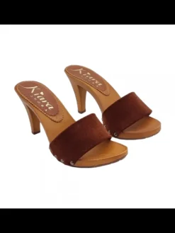 Kiara Shoes ZOCCOLO CON FASCIA IN CAMOSCIO Marrone Sale