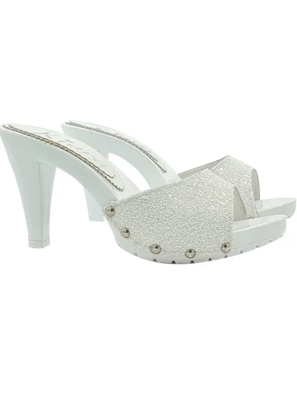 Kiara Shoes ZOCCOLO CON FASCIA IN PELLE... BIANCO Online