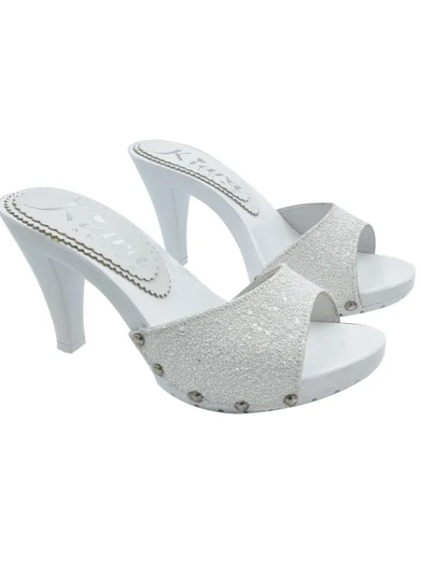 Kiara Shoes ZOCCOLO CON FASCIA IN PELLE... BIANCO Online