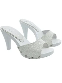 Kiara Shoes ZOCCOLO CON FASCIA IN PELLE... BIANCO Online