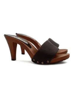Kiara Shoes ZOCCOLO CON FASCIA IN PELLE... MORO