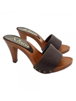 Kiara Shoes ZOCCOLO CON FASCIA IN PELLE... MORO