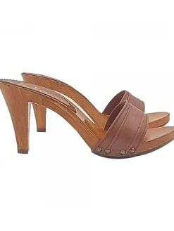 Kiara Shoes ZOCCOLO CON FASCIA IN PELLE... Marrone Sale