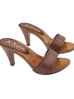 Kiara Shoes ZOCCOLO CON FASCIA IN PELLE... Marrone Sale