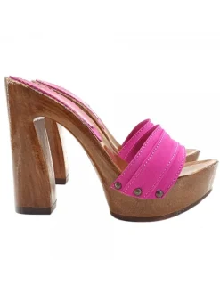 Kiara Shoes ZOCCOLO CON TACCO COMODO Fuxia Best