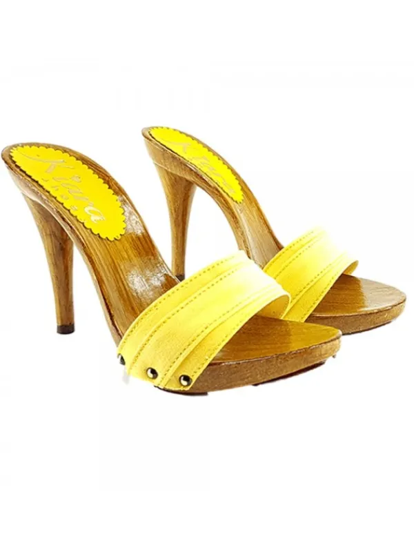 Kiara Shoes ZOCCOLO TACCO 12 Giallo Hot