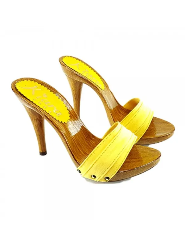 Kiara Shoes ZOCCOLO TACCO 12 Giallo Hot