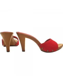 Kiara Shoes ZOCCOLO IN CAMOSCIO COLOR... Rosso