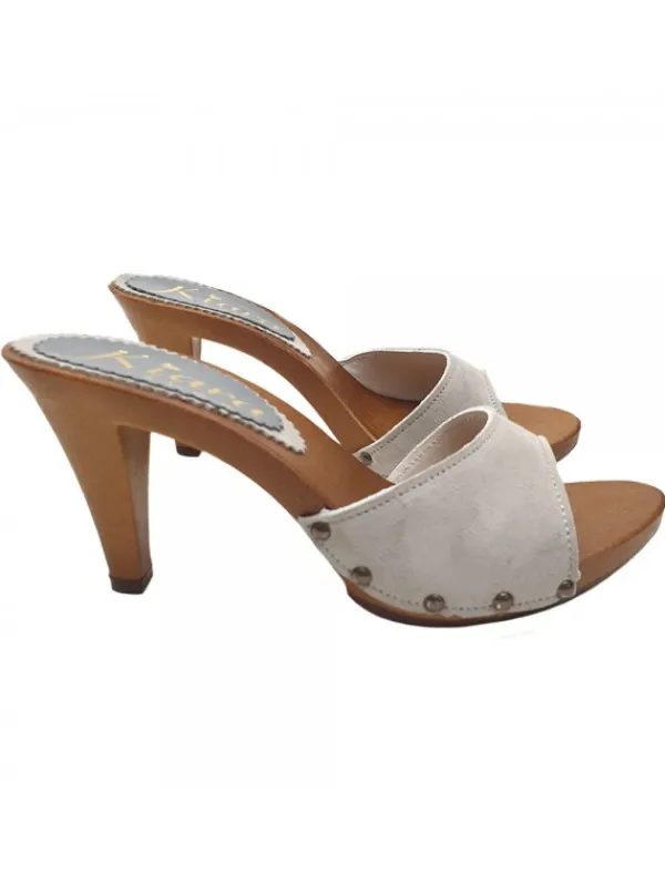 Kiara Shoes ZOCCOLO IN CAMOSCIO COLOR... Clearance