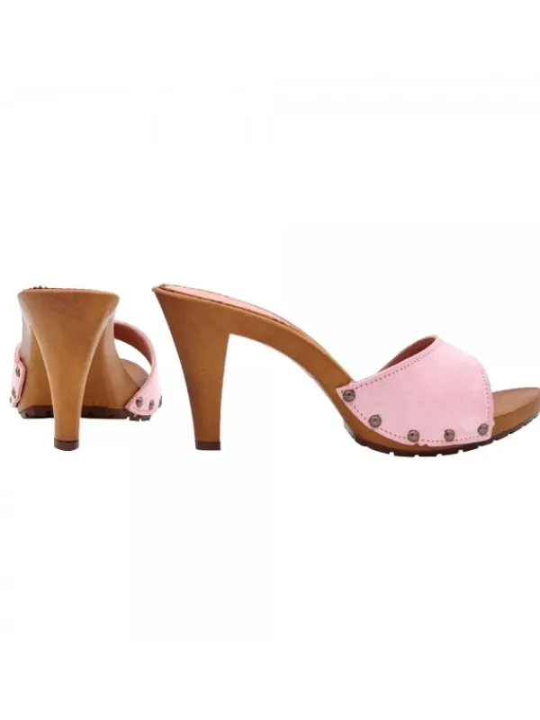 Kiara Shoes ZOCCOLO IN CAMOSCIO COLOR Rosa