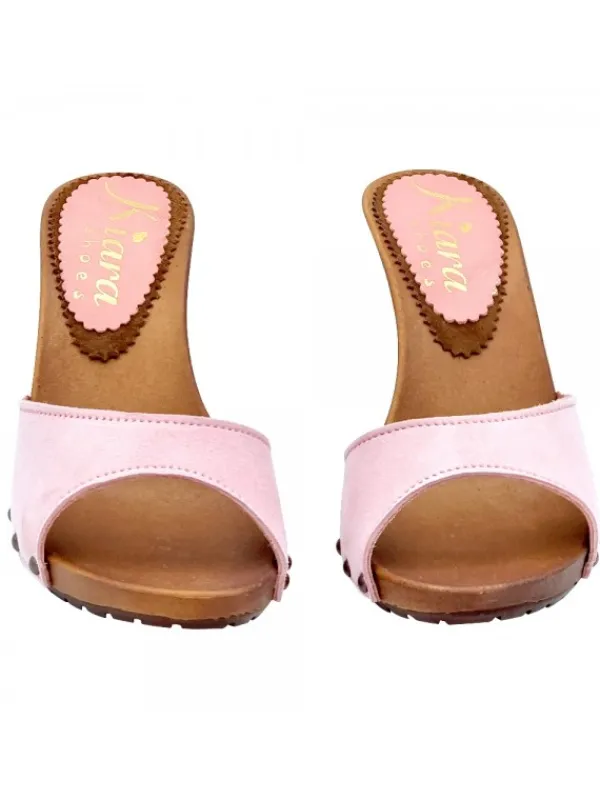Kiara Shoes ZOCCOLO IN CAMOSCIO COLOR Rosa