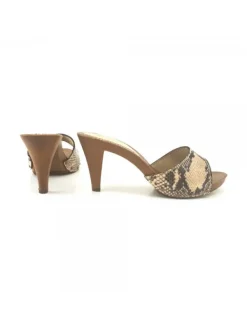 Kiara Shoes ZOCCOLO IN PITONE BEIGE Sale